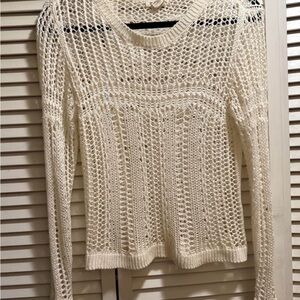 Open knit crochet Cream Sweater Billabong